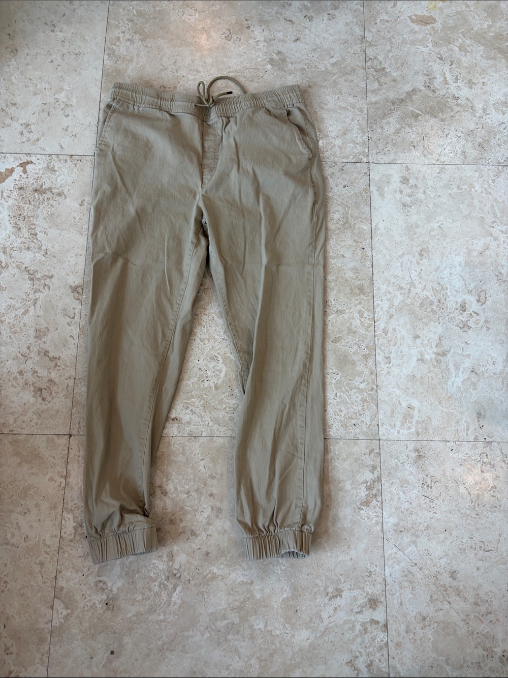 Men's Casual Drawstring Joggers - Khaki